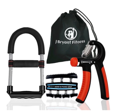 Hand Strengthening Set Finger strengthening for hand exercises and hand grip exerciser Strengthening Hand Grip (3 Pack) Adjustable resistance for the forearm exerciser Adjustable handle arm strength hand gripper, finger stretcher, grip ring Au+hentic Sport Spot