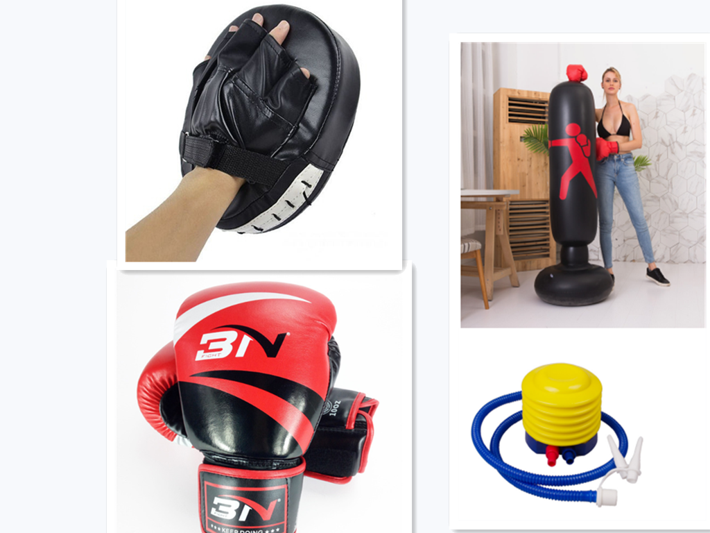 Boxing Kick Boxing Gloves Pad Punch Target Mitt Bag Au+hentic Sport Spot