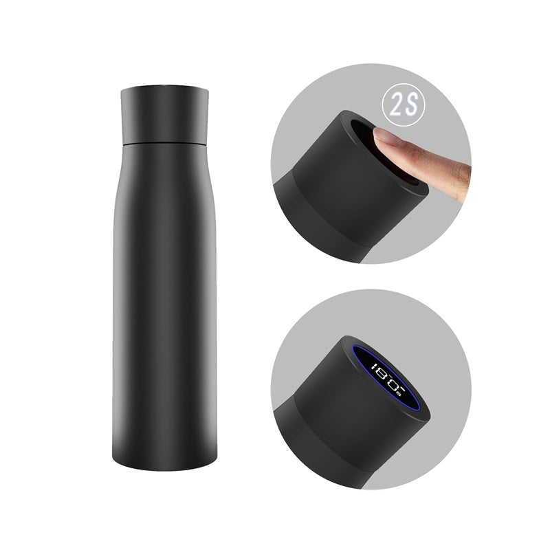 Thermal Water Bottle, Smart Temperature Display Insulated Cup, Stainless Steel Water Cup Tumbler Bottle Au+hentic Sport Spot