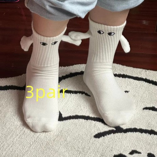 Magnetic Suction Hand In Hand Couple Socks Cartoon Lovely Breathable Comfortable Socks For Women Holding Hands Sock Au+hentic Sport Spot