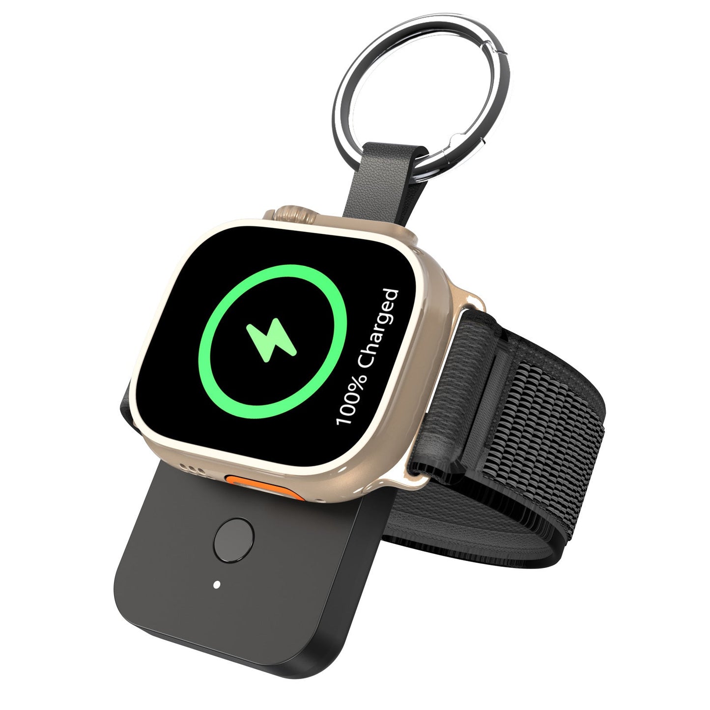Portable 1000mAh Magnetic Watch Power Bank Keychain Wireless Charger Au+hentic Sport Spot