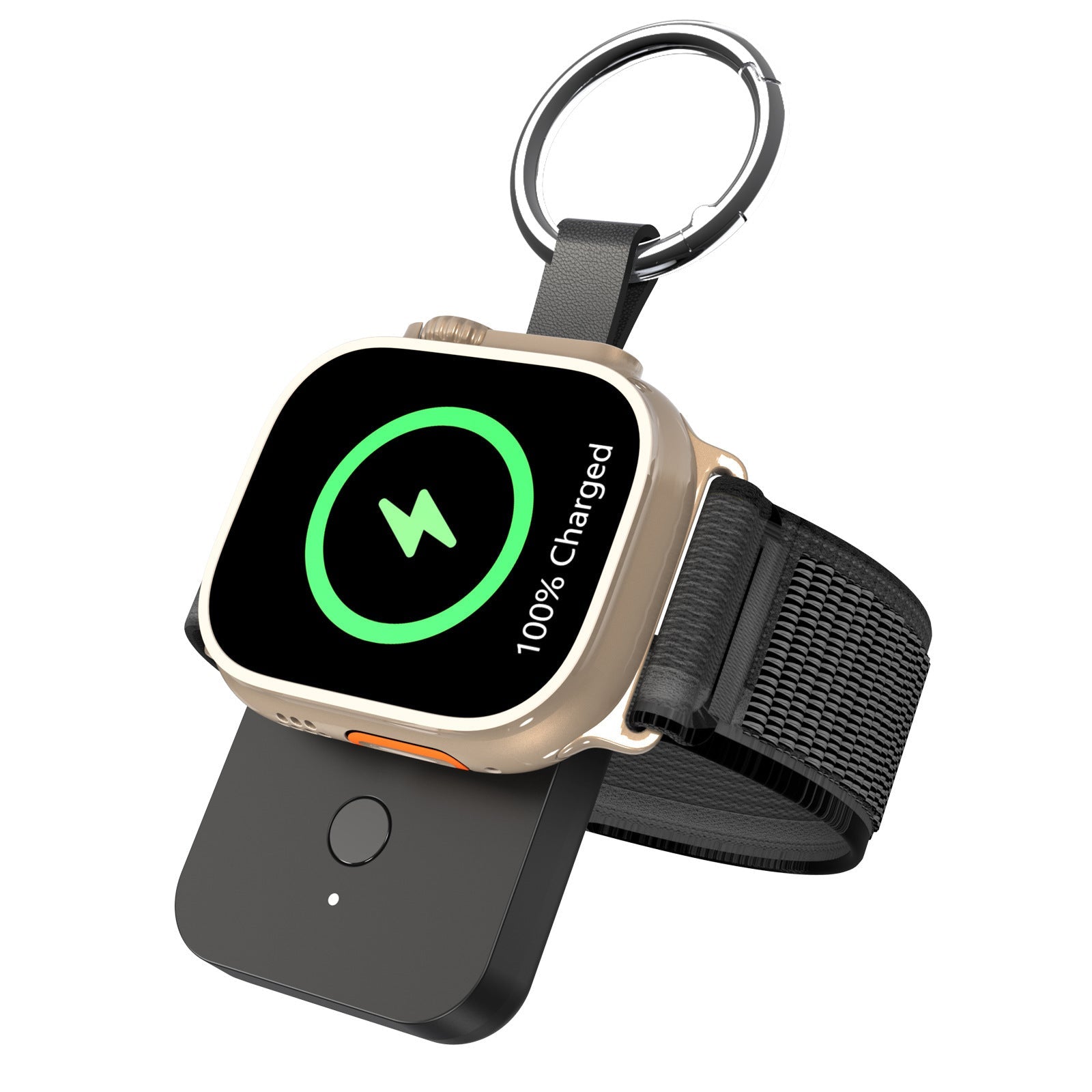 Portable 1000mAh Magnetic Watch Power Bank Keychain Wireless Charger Au+hentic Sport Spot
