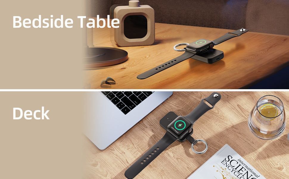 Portable 1000mAh Magnetic Watch Power Bank Keychain Wireless Charger Au+hentic Sport Spot