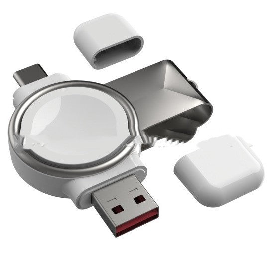 2 In 1 Magnetic Watch Wireless Charger Interface For Apple Watch IWatch Fast Charging Portable Type-C USB Au+hentic Sport Spot