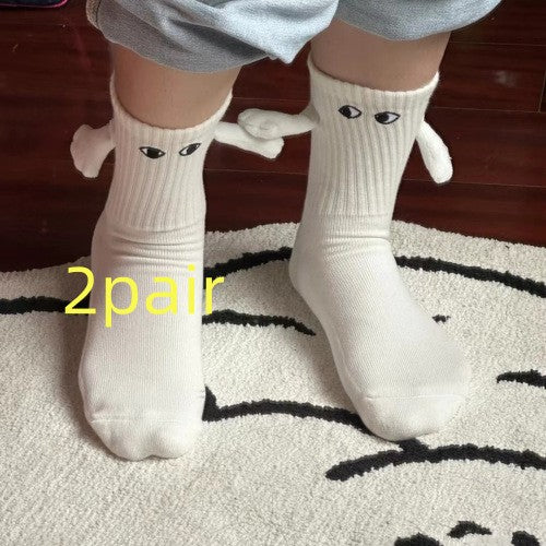 Magnetic Suction Hand In Hand Couple Socks Cartoon Lovely Breathable Comfortable Socks For Women Holding Hands Sock Au+hentic Sport Spot