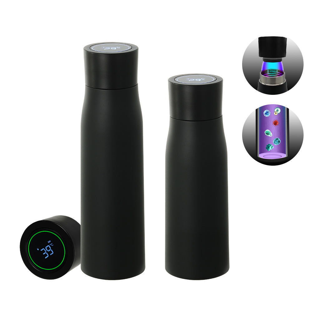 Thermal Water Bottle, Smart Temperature Display Insulated Cup, Stainless Steel Water Cup Tumbler Bottle Au+hentic Sport Spot