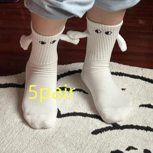 Magnetic Suction Hand In Hand Couple Socks Cartoon Lovely Breathable Comfortable Socks For Women Holding Hands Sock Au+hentic Sport Spot