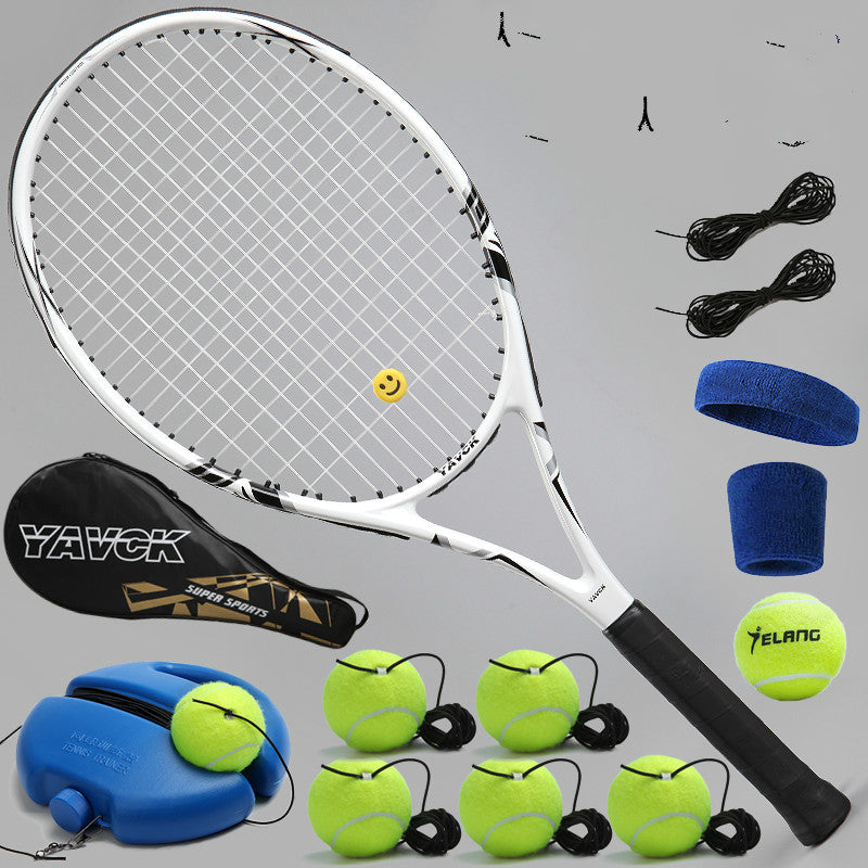 Adult Tennis Rackets with Tennis Ball Rebounder Tennis Trainer Kit Au+hentic Sport Spot