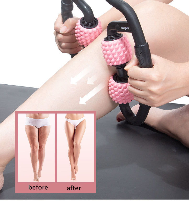 4 Point Muscle Roller, Muscle Massager Trigger Point Muscle Roller for Calves, Leg, Arms, Relieving Tension, relaxation, for athletes, for stiffness, Stiffness and Tight muscle Relaxer 360° Trigger Point, Deep Muscle Massage Au+hentic Sport Spot