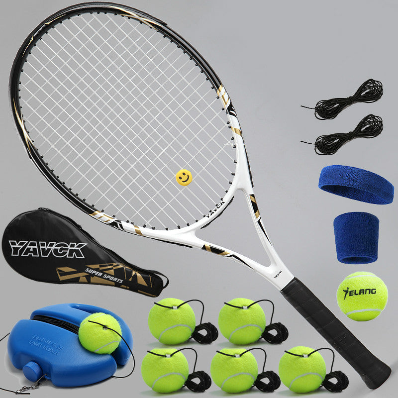 Adult Tennis Rackets with Tennis Ball Rebounder Tennis Trainer Kit Au+hentic Sport Spot