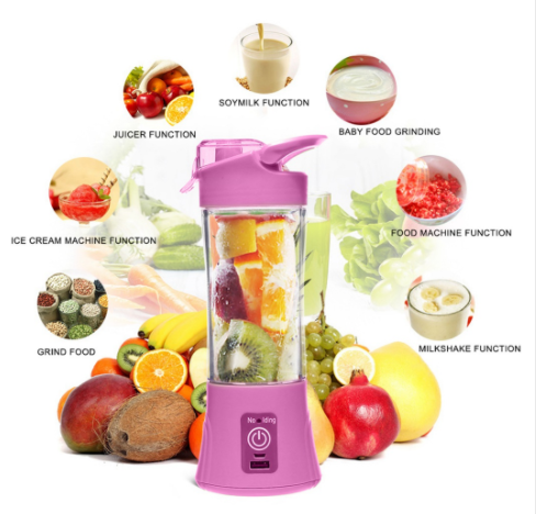 Portable Electric Blender Portable Juicer USB Rechargeable Blender 380ml Au+hentic Sport Spot