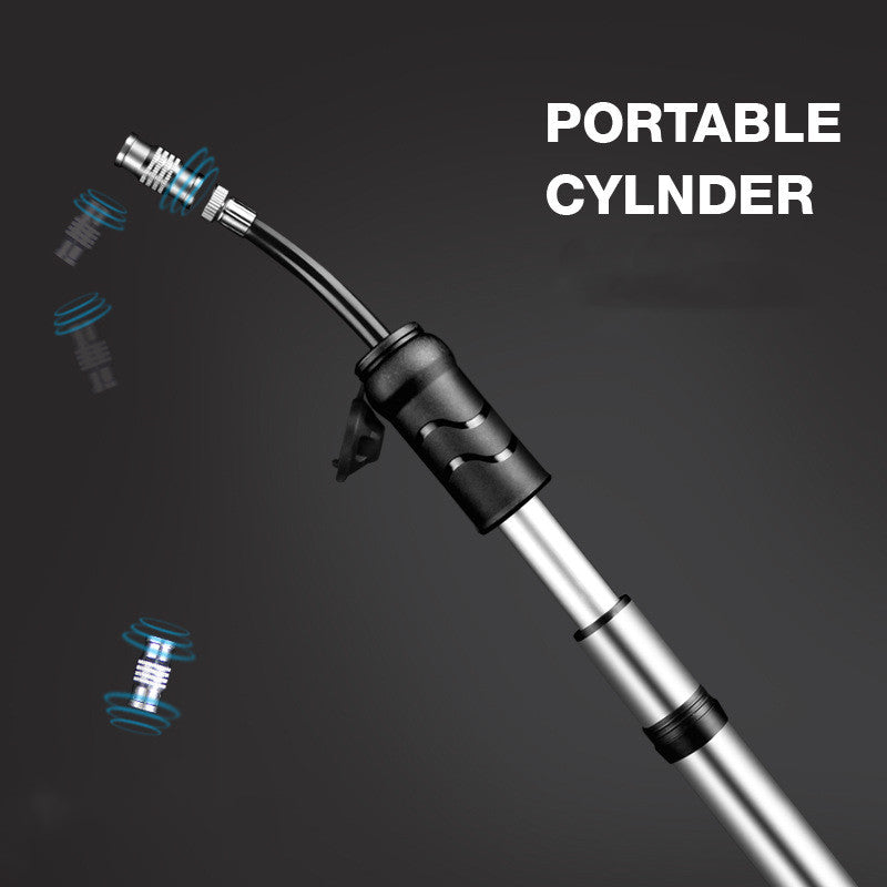 PeakPump: Portable High-Pressure Bicycle Pump for Mountain and Road Bikes, with Universal US Law Mouth and Mini Basketball Pump Capability Au+hentic Sport Spot