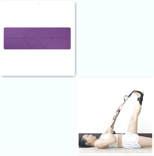 "Eco-Friendly Non-Slip Yoga Mat with Position Lines for Sweat-Resistant Workouts Au+hentic Sport Spot
