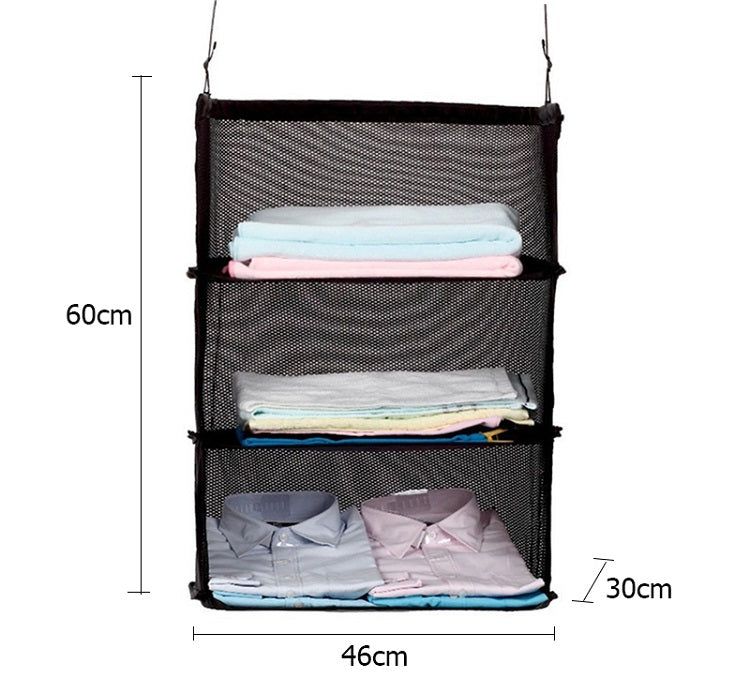 3 Layers Portable Travel Storage Bag Ideal for Travel, Packing, Collapsible Portable Hanging Organizer Contains Zippered Compartments. 3 Layers Portable Storage Bag for Travel Au+hentic Sport Spot