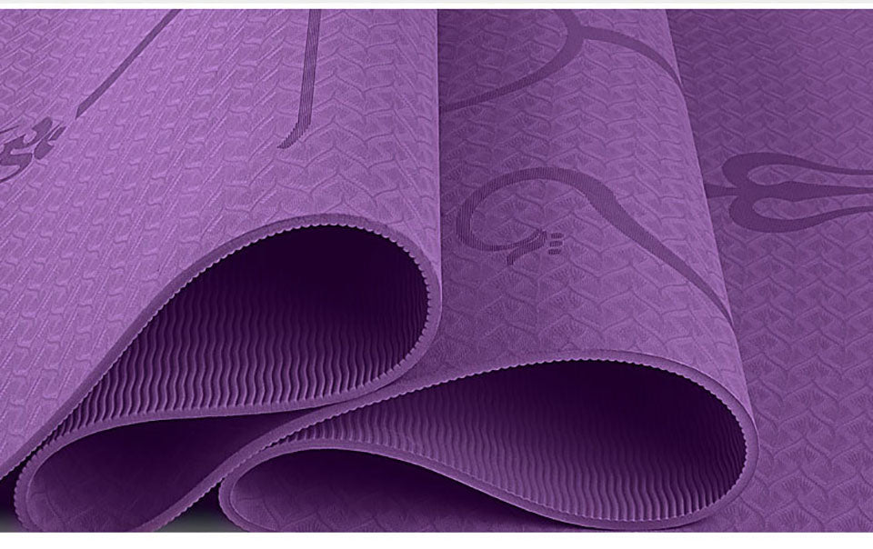 "Eco-Friendly Non-Slip Yoga Mat with Position Lines for Sweat-Resistant Workouts Au+hentic Sport Spot