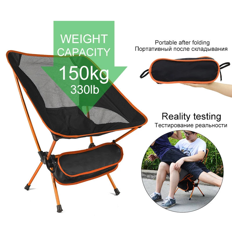 Travel Ultralight Folding Chair Compact beach chair for hiking and picnics, ultralight folding chair for travel, and chair for holding fishing equipment Au+hentic Sport Spot