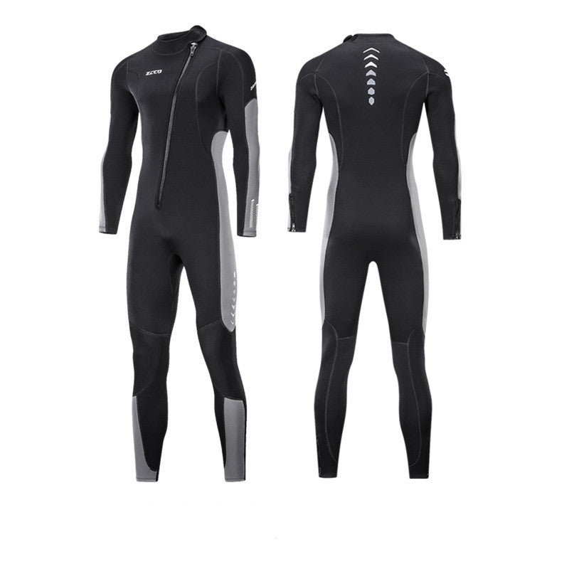 AquaGuard Men's Full Body Wetsuit: One-Piece Surfing Suit for Warmth and Comfort in Cold Water Au+hentic Sport Spot