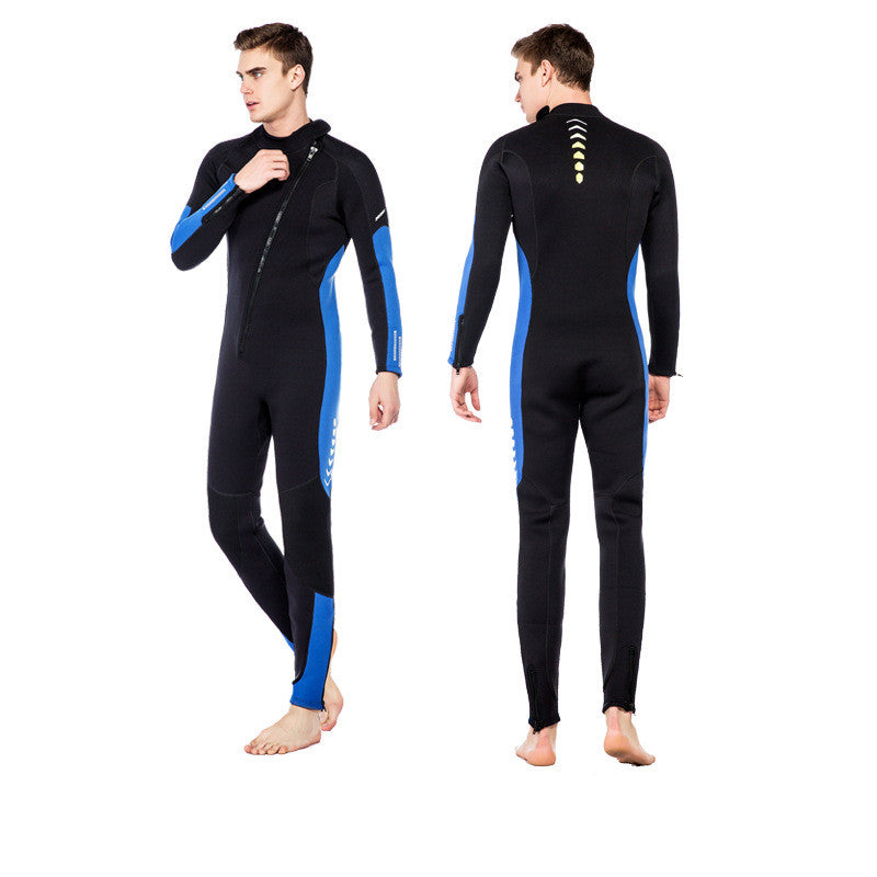 AquaGuard Men's Full Body Wetsuit: One-Piece Surfing Suit for Warmth and Comfort in Cold Water Au+hentic Sport Spot