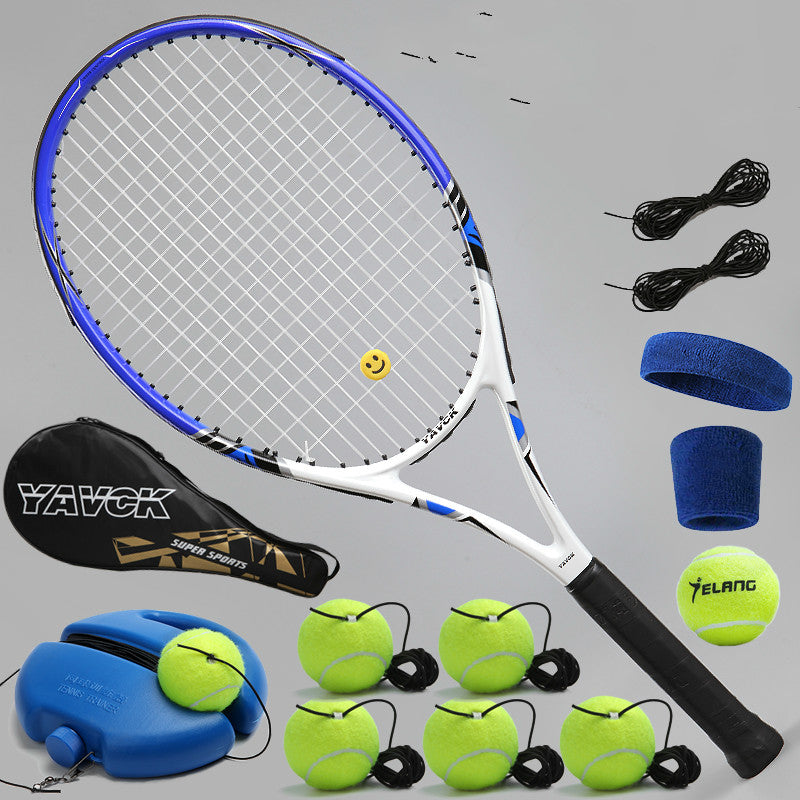 Adult Tennis Rackets with Tennis Ball Rebounder Tennis Trainer Kit Au+hentic Sport Spot