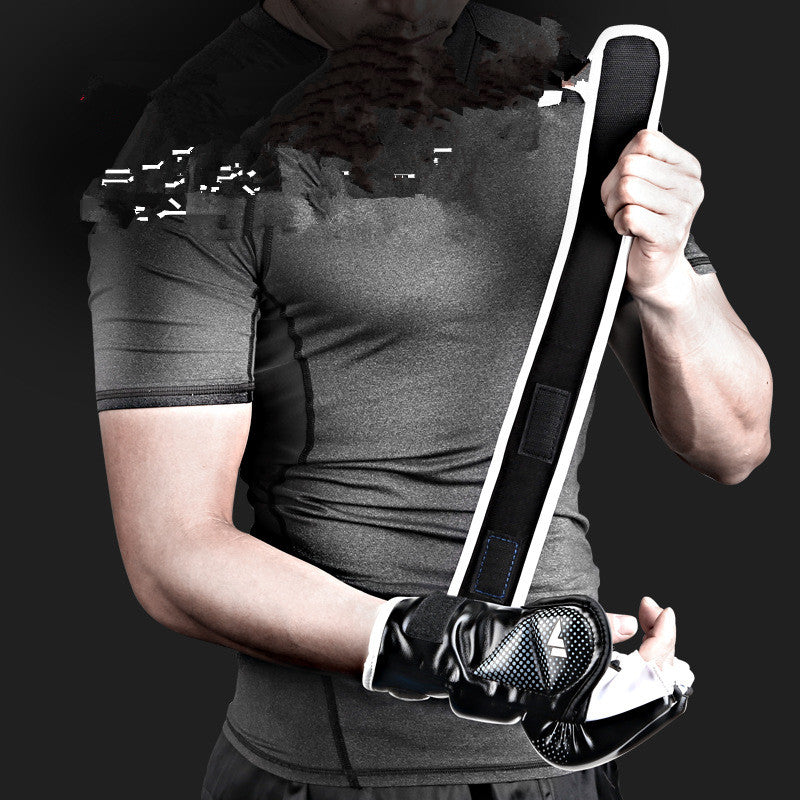 MMA Gloves Half-Finger Training Kick Boxing Gloves MMA Fighting Punching Sandbags Au+hentic Sport Spot