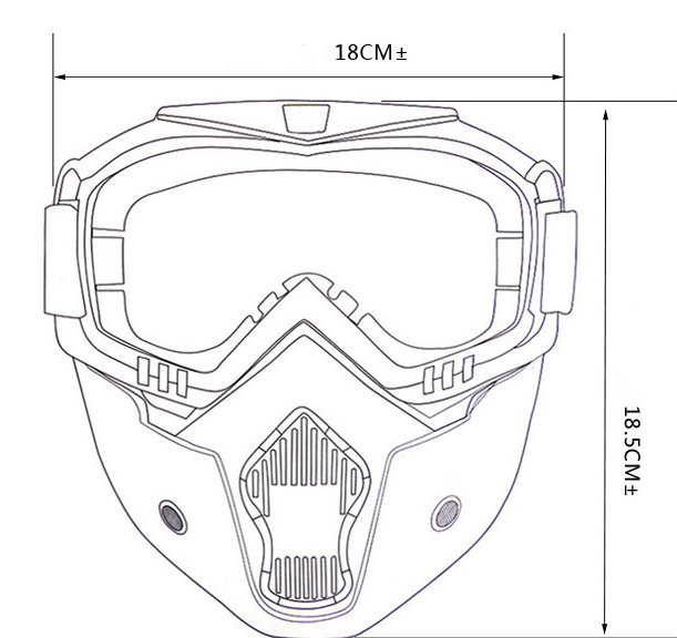 Motorcycle Goggles Mask motorcycle goggles, detachable for use with motocross helmet goggles, and tactical airsoft goggles Au+hentic Sport Spot