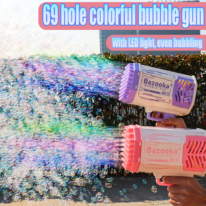 Bubble Gun Rocket Bubble Blower Bubbles Machine Gun Shape Automatic Blower With Light Toys For Kids Au+hentic Sport Spot