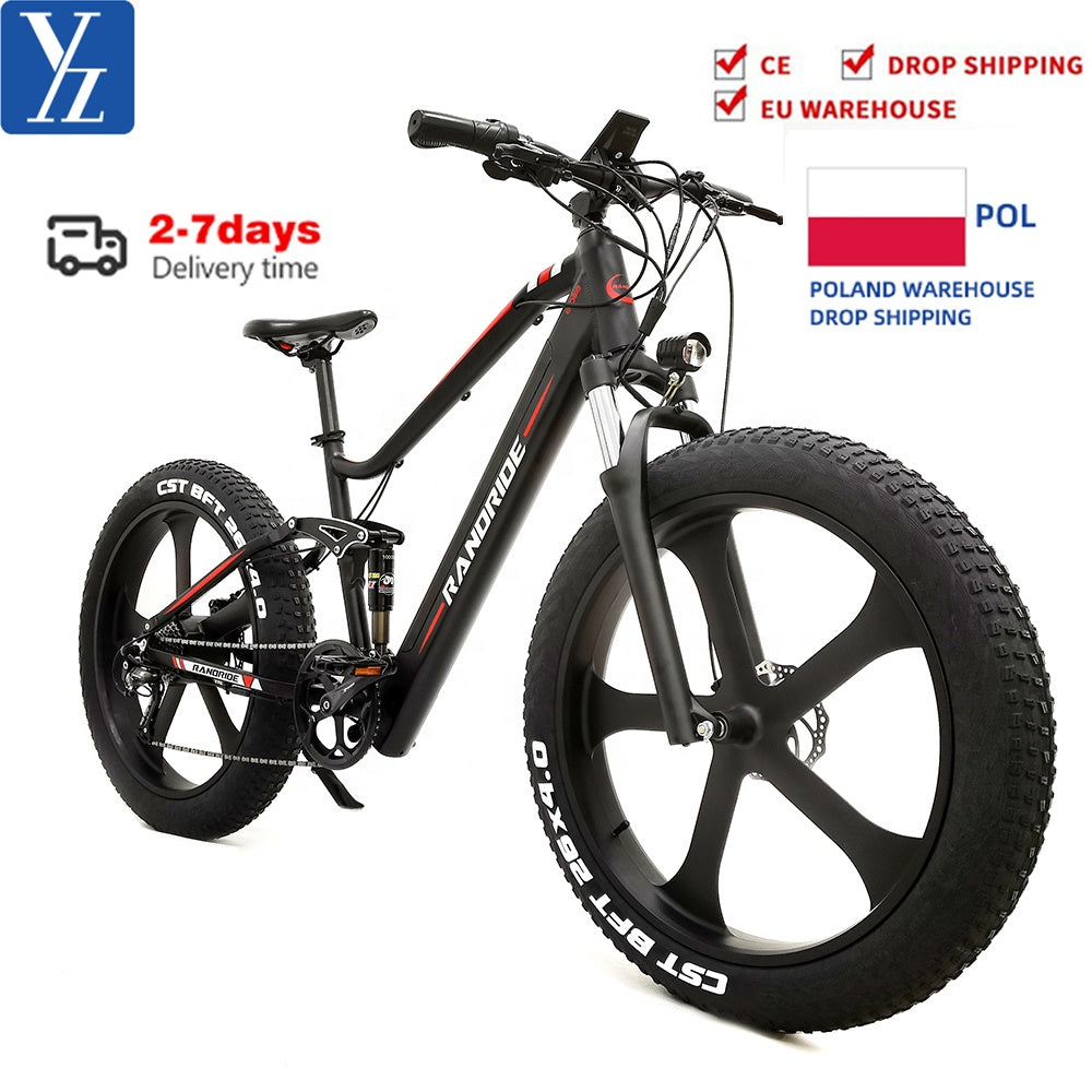 Electric E Bike 1000W 26 Inch Fat Tire Electric Bicycle Ebike For Adults 48V 17AH SHIMANO 9Speed Mountain City Bike Au+hentic Sport Spot