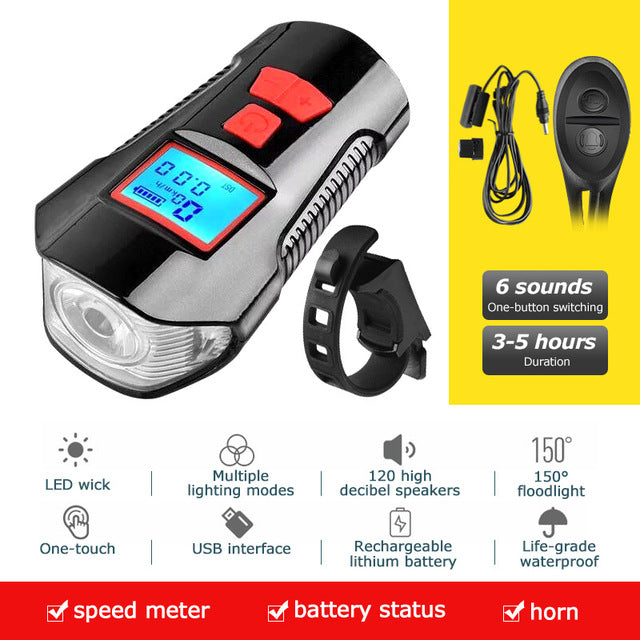 Waterproof bicycle light USB charging Au+hentic Sport Spot
