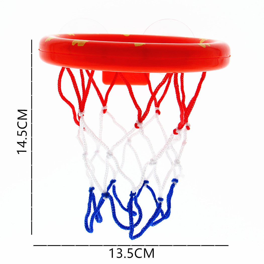 Bathroom Basketball Stand Children's Bath Shooting Toy Strong Suction Cups and a Basketball Hoop 6 ball set for children's bathroom bathtub shooting game Au+hentic Sport Spot