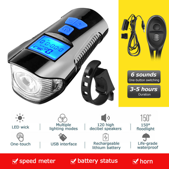 Waterproof bicycle light USB charging Au+hentic Sport Spot