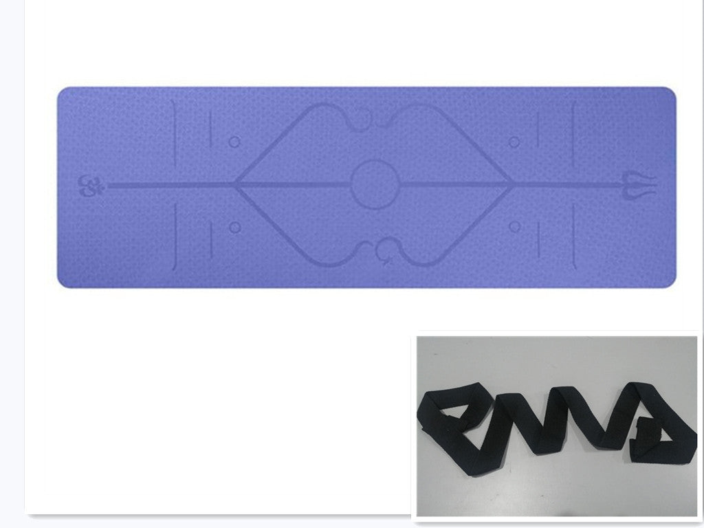 "Eco-Friendly Non-Slip Yoga Mat with Position Lines for Sweat-Resistant Workouts Au+hentic Sport Spot