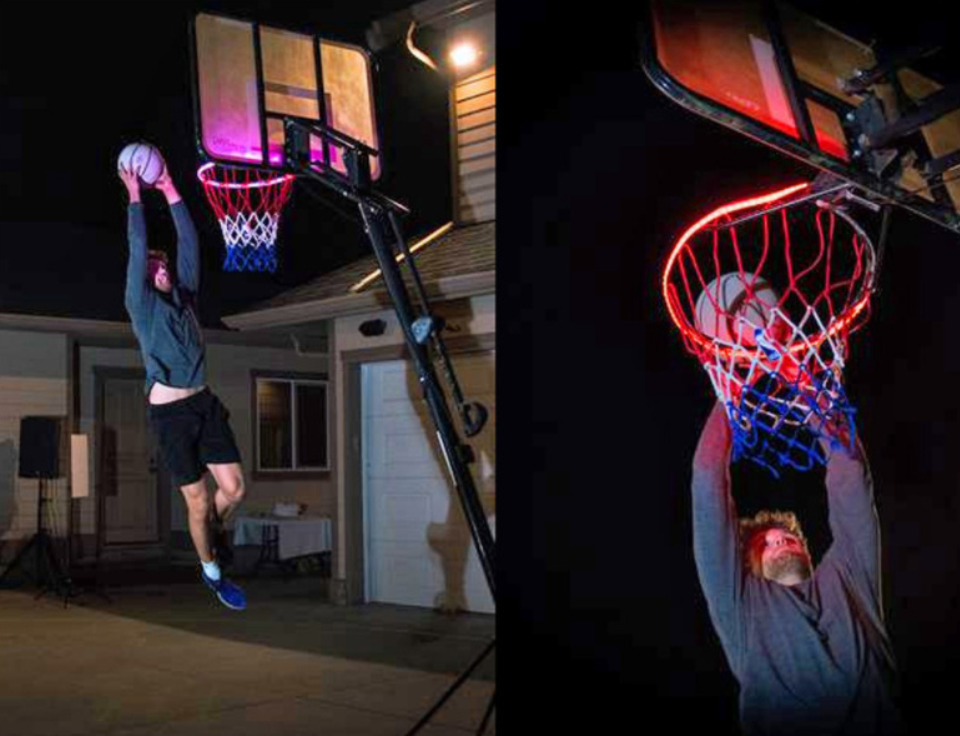 Color Changing LED Lights for Basketball Hoop Au+hentic Sport Spot