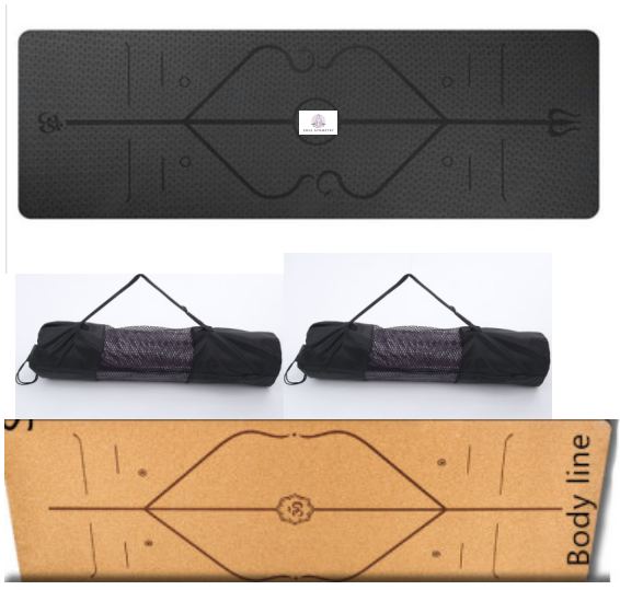 "Eco-Friendly Non-Slip Yoga Mat with Position Lines for Sweat-Resistant Workouts Au+hentic Sport Spot