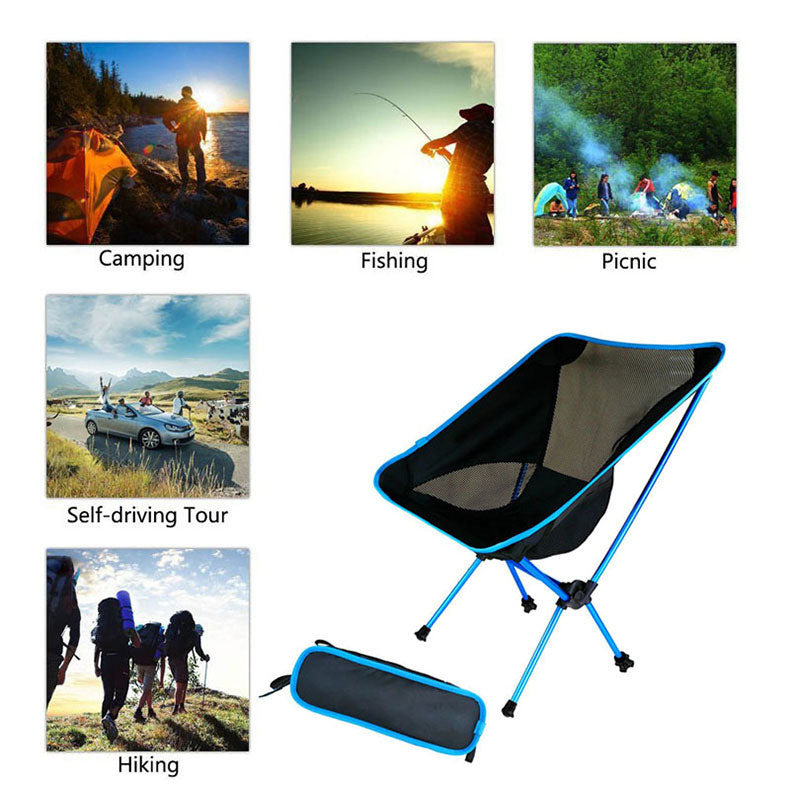 Travel Ultralight Folding Chair Compact beach chair for hiking and picnics, ultralight folding chair for travel, and chair for holding fishing equipment Au+hentic Sport Spot