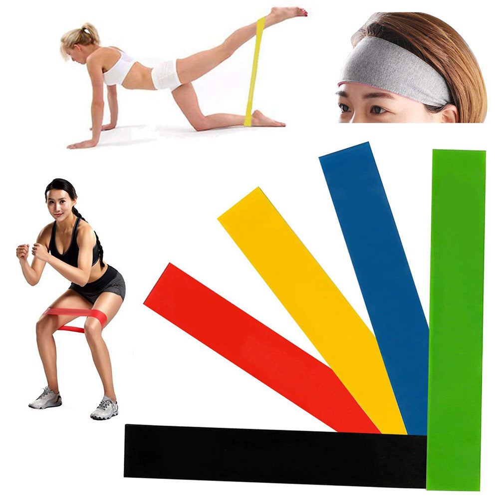 5 Piece Resistance Bands, Exercise Home Workout Bands Stretching Bands for Legs, Physical Therapy, 5 Level Resistance Bands Yoga Training Bands Au+hentic Sport Spot