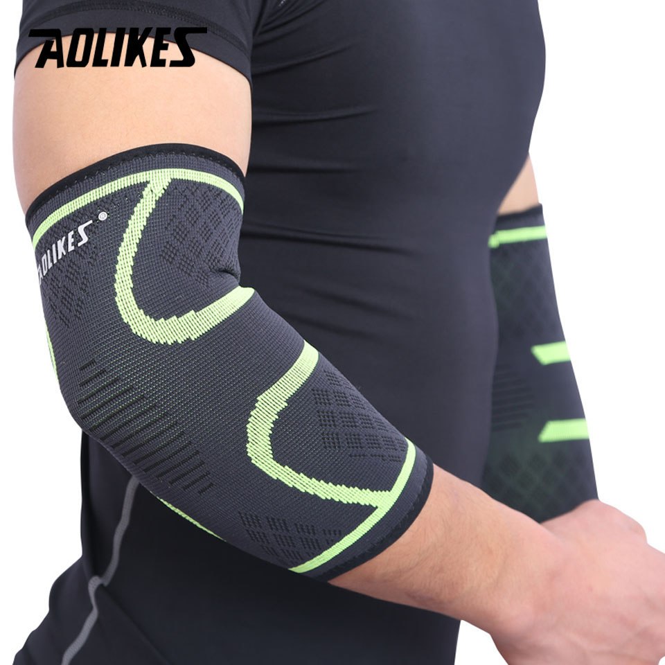 1PCS Breathable Elbow Support Basketball Football Sports Safety Volleyball Elbow Pad Elastic Elbow Supporter Au+hentic Sport Spot