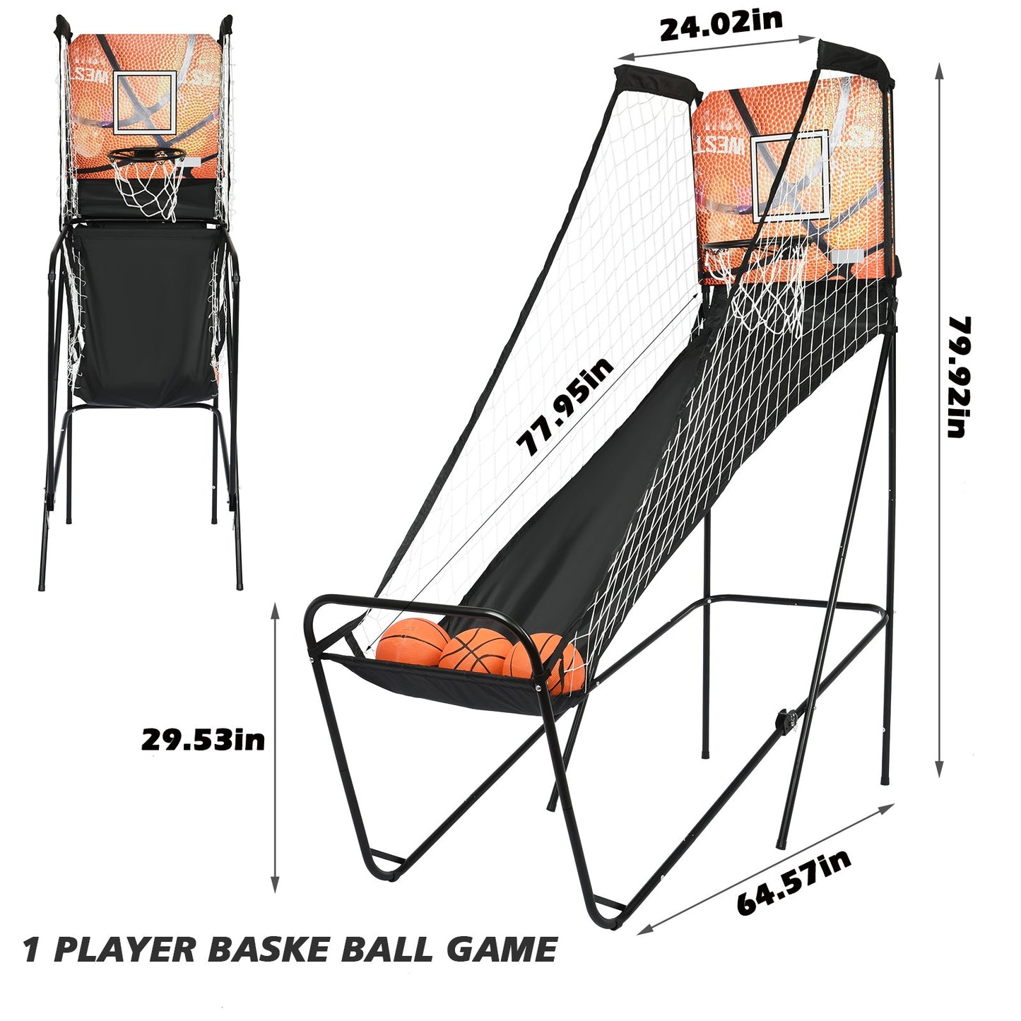 Indoor Basketball Shooting Arcade Game Foldable Basketball Arcade Game Au+hentic Sport Spot