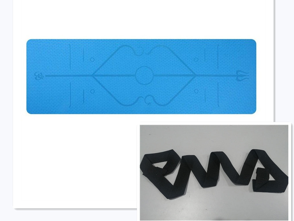 "Eco-Friendly Non-Slip Yoga Mat with Position Lines for Sweat-Resistant Workouts Au+hentic Sport Spot