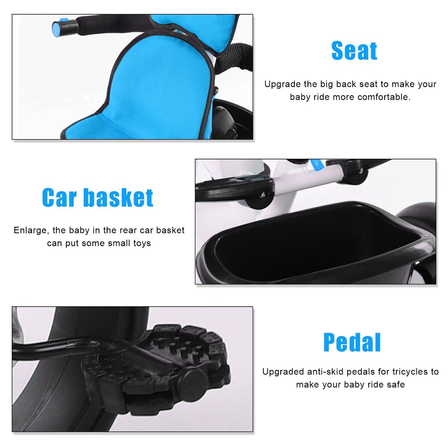 5-in-1 Baby Ride-On Tricycle Trike Stroller for Toddler Push Toddler Steel Play Toddler Tricycle Au+hentic Sport Spot