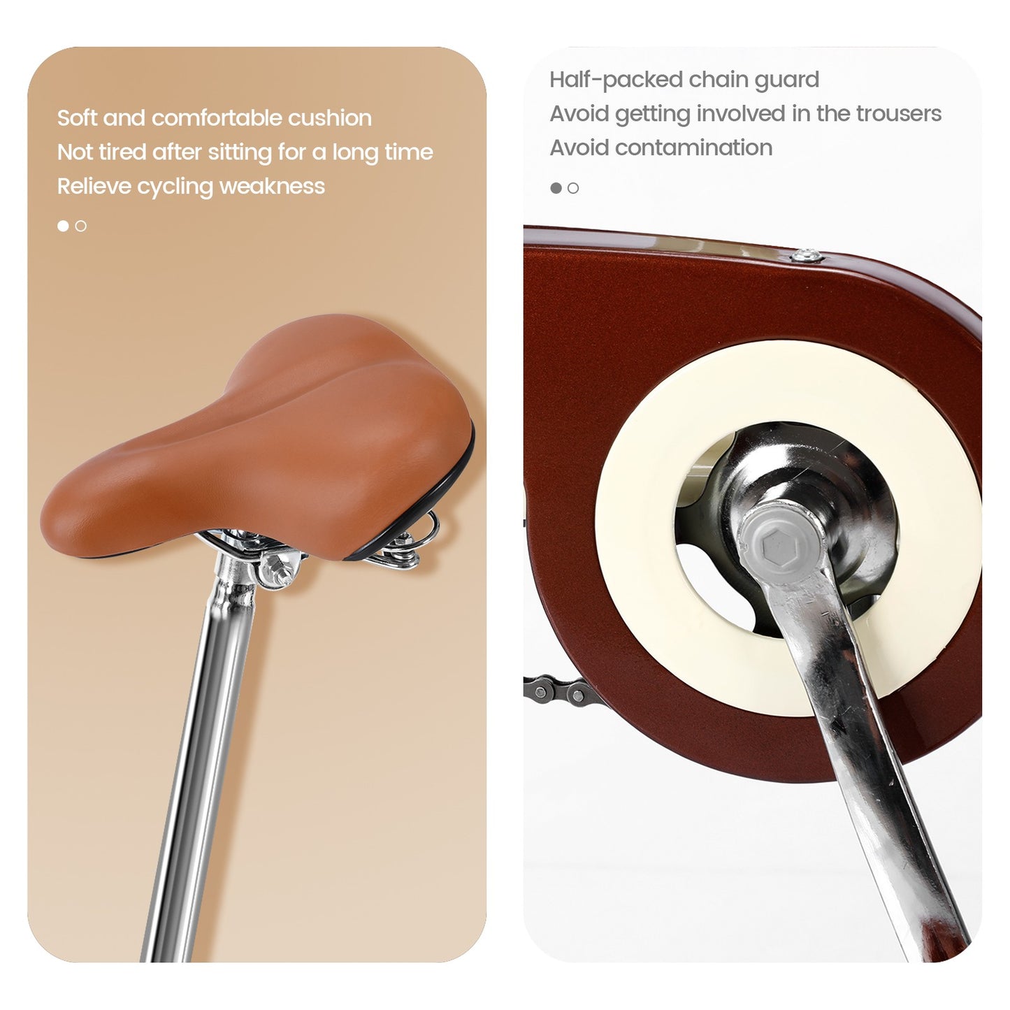 26 inch Classic Bicycle Retro Bicycle Beach Cruiser Bicycle Retro Bicycle Au+hentic Sport Spot