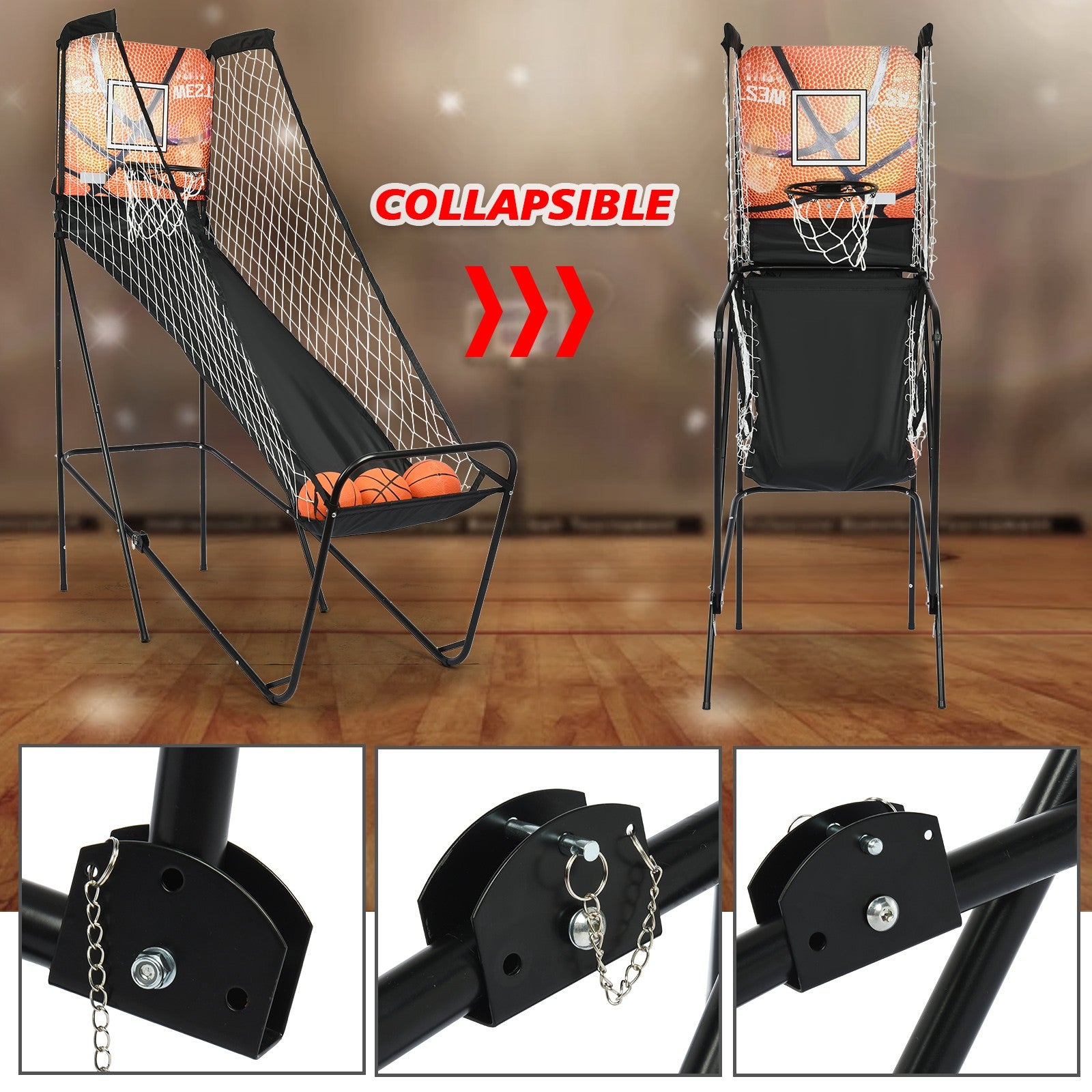 Indoor Basketball Shooting Arcade Game Foldable Basketball Arcade Game Au+hentic Sport Spot